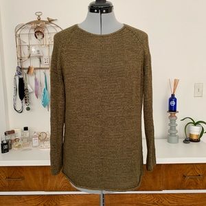 American Apparel Olive Mesh Sweater